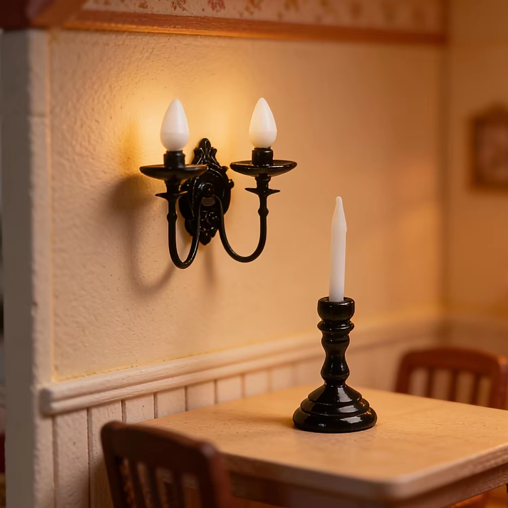 Collectible Vintage Lamps - Lâmpada de Parede Vintage com Vela,