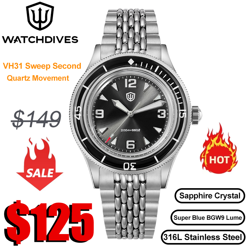 Vintage Watch Collecting - Relógios Watchdives WD50Q com Movimento Quartz