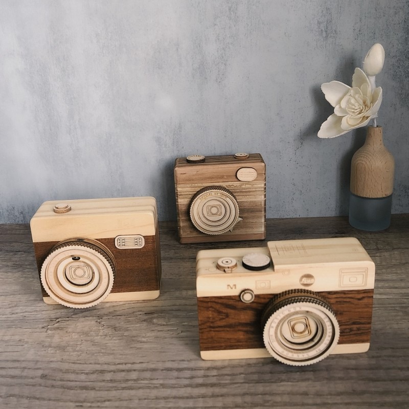 Collectible Vintage Cameras - Caixa de Música Vintage em Formato